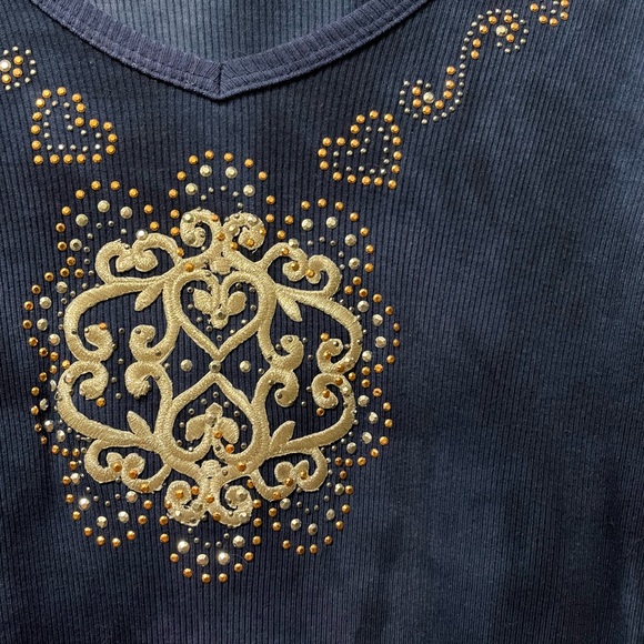 Vintage Suzie Tie-Dye Long-Sleeve Thermal Top, Size XL - Picture 2 of 6